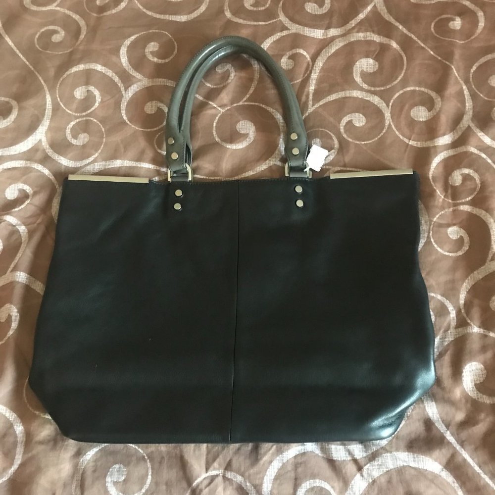 Kenneth Cole Foldable Leather Tote - Picture 2 of 6